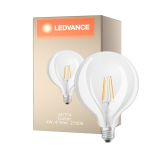 Ledvance Classic LED E27 Globe Filament Helder 4W 470lm - 827 Zeer Warm Wit | Vervangt 40W