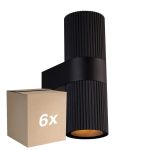 Voordeelpak 6x Nordlux Kyklop Wandlamp Aluminium Zwart Up & Down | Geschikt voor 2x GU10