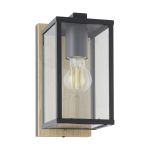 Eglo Wandlamp Budrone Staal Zwart | IP44 - Geschikt voor 1x E27