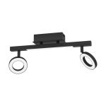 Eglo Plafondlamp Cardillio 2 Aluminium Staal Zwart 3.2W 400lm - 830 Warm Wit | IP20 