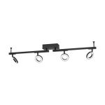 Eglo Plafondlamp Cardillio 2 Aluminium Staal Zwart 3.2W 400lm - 830 Warm Wit | IP20 