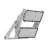 Ledvance LED Floodlight Max Radial 25 Aluminium Grijs 900W 171200lm 25D - 730 Warm Wit | IP66 - Symmetrisch