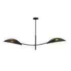 Emibig Plafondlamp Lotus Staal Zwart | Geschikt voor 2x E14 - Max 10W