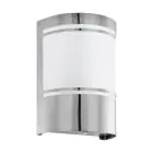 Eglo Wandlamp Cerno 2 Roestvrij Staal | IP44 - Geschikt voor 1x E27 - Lichtsensor