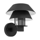 Eglo Wandlamp Chiappera Staal Zwart | IP44 - Geschikt voor 1x E27